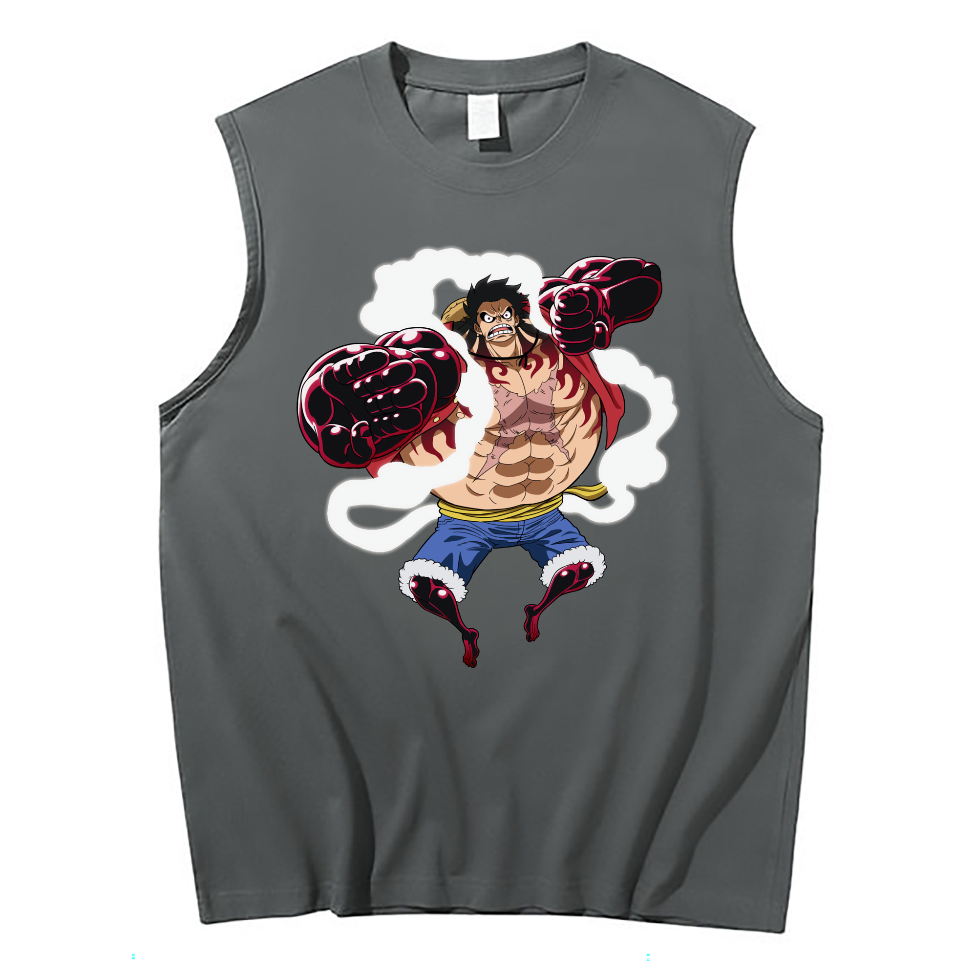 ワンピース モンキー・D・ルフィ ONE PIECE Monkey D. Luffy コットン100％タンクトップ（フロントプリント）
